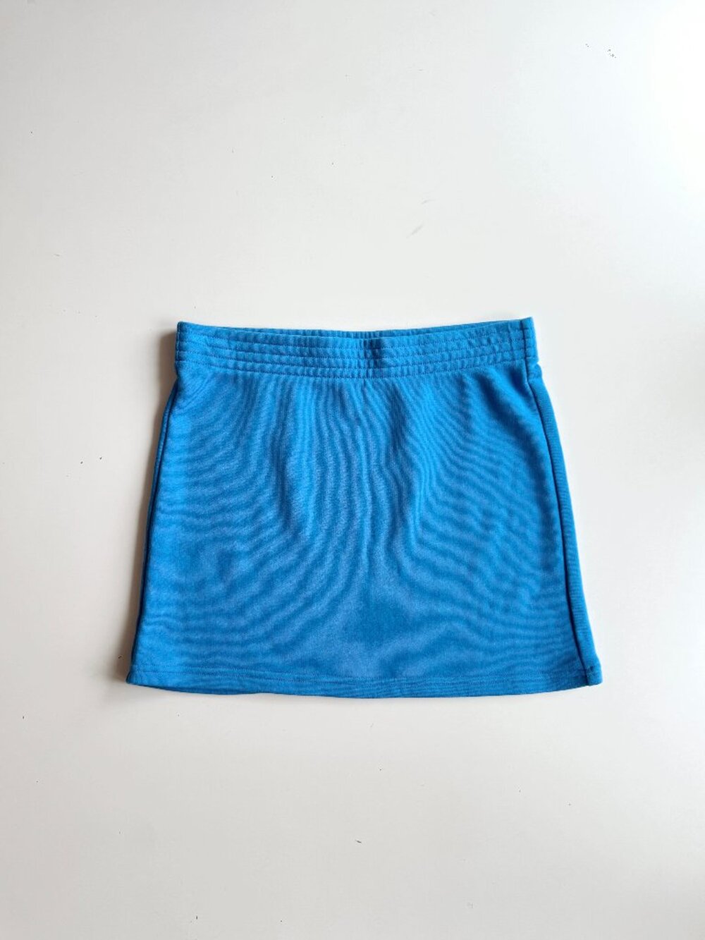 Aritzia TNA Tide Blue Airy Fleece Perfect Cotton Terry Micro Mini Skirt, Size S